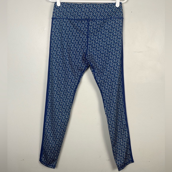 J.McLaughlin Blue Lottie Leggings navy ripple pattern size medium - Picture 2 of 5